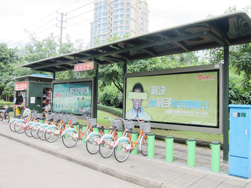 公共自行广告车棚