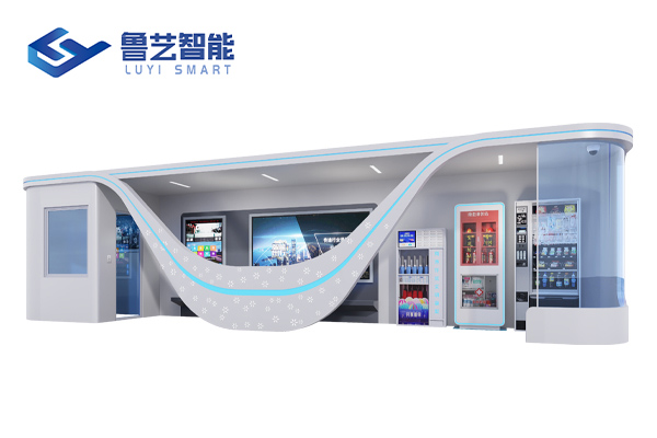 波浪曲面全封闭智慧公交站台