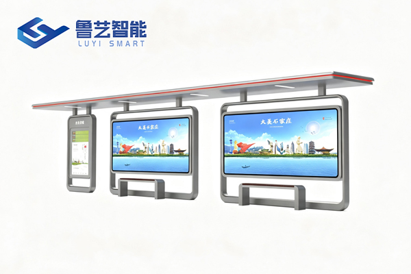 现代简约公交候车亭,城市公