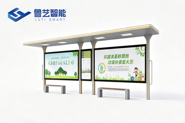 简约雅致公交站台,城市文明